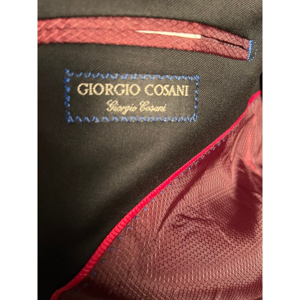 Giorgio Cosani Wool Blazer Men’s 48 Long Black Classic Suit Jacket - Picture 5 of 8